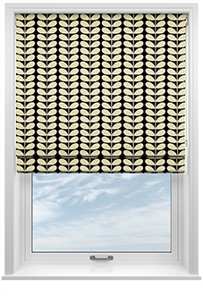 Orla Kiely Solid Stem, Black - Twist&Fit Roman Blind